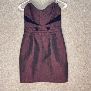 NWT holiday party dress sparkly strapless bustier sweetheart neckline mesh area